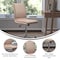 Flash Furniture Taupe Mid-Back Armless LeatherSoft Office Chair GO-21111-TAUPE-GG - alternate 9
